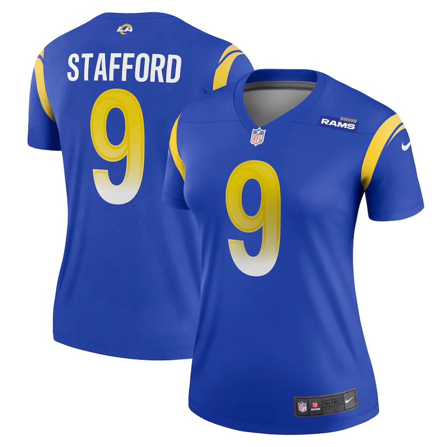 Women Los Angeles Rams 9 Matthew Stafford Nike Royal Limited NFL Jerseys